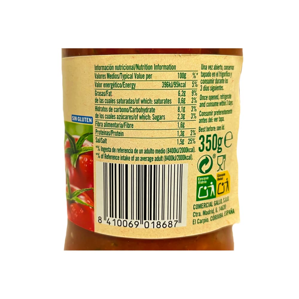 Salsa napolitana Gallo (350 g / 12.34 oz) - Miniatura 2