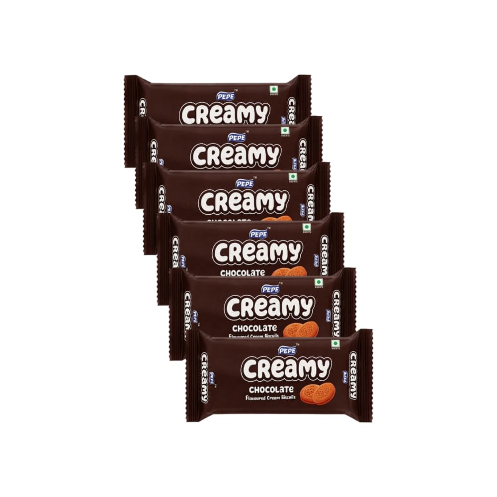 Galletas rellenas con crema sabor a chocolate Creamy Pepe (6 x 35 g / 1.23 oz) - Miniatura 1