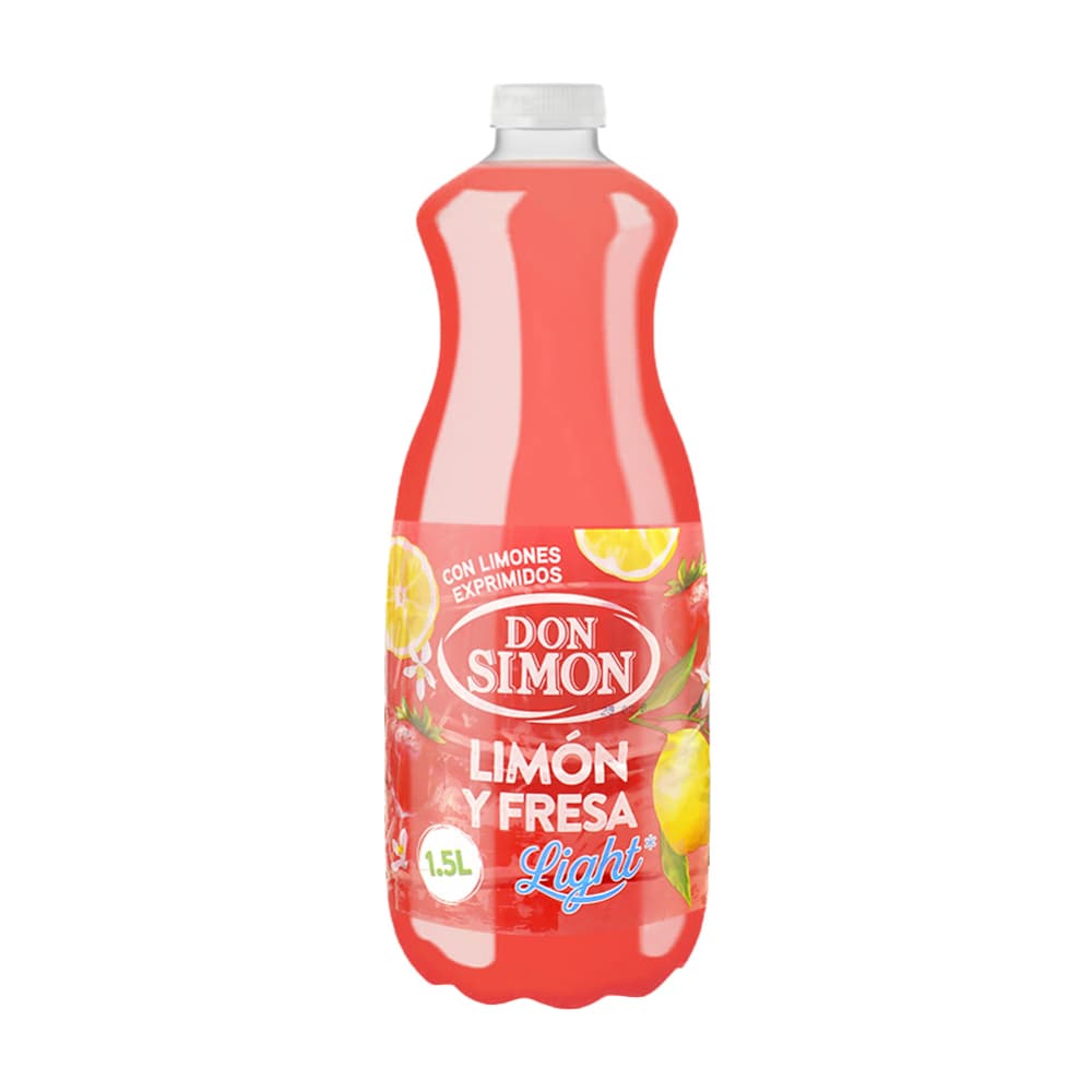 Bebida refrescante de zumo de frutas de limón y fresa light Don Simón (1.5 L) - Imagen 1