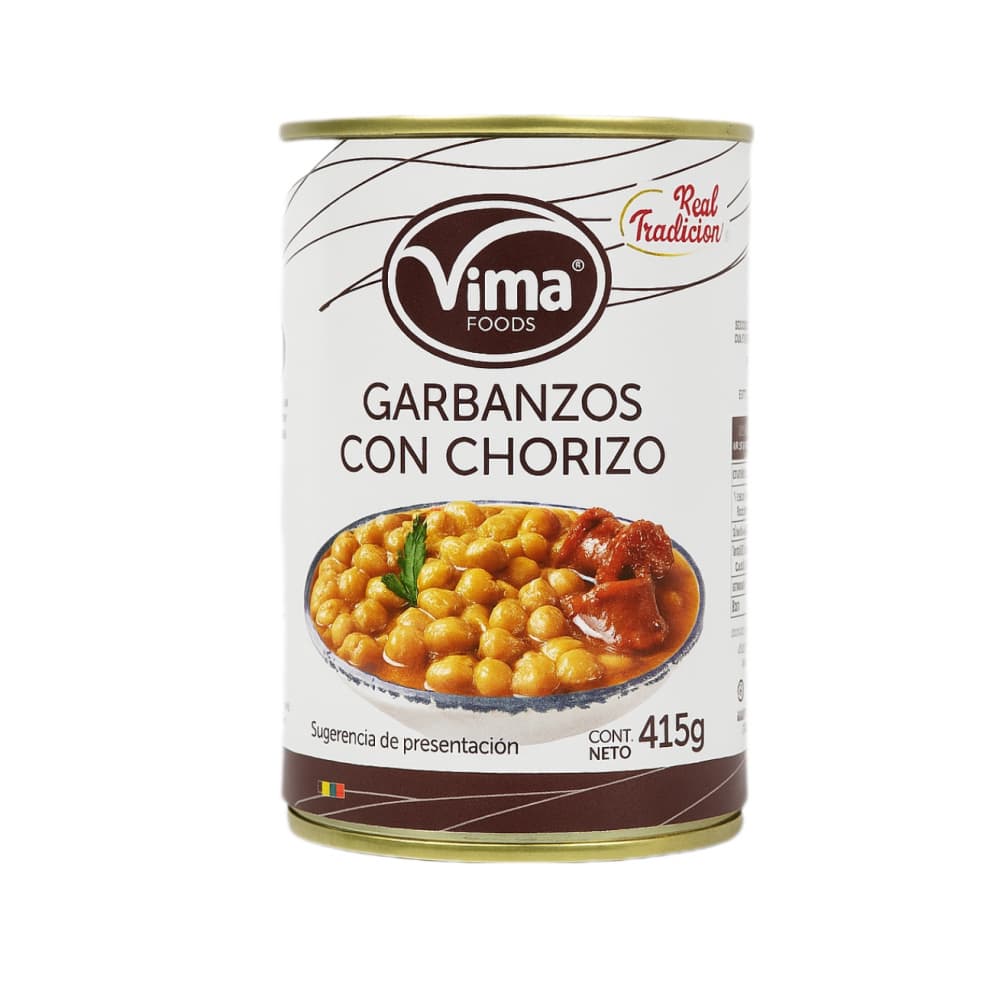 Garbanzos con chorizo Vima Foods (415 g / 14.64 oz) - Imagen 1