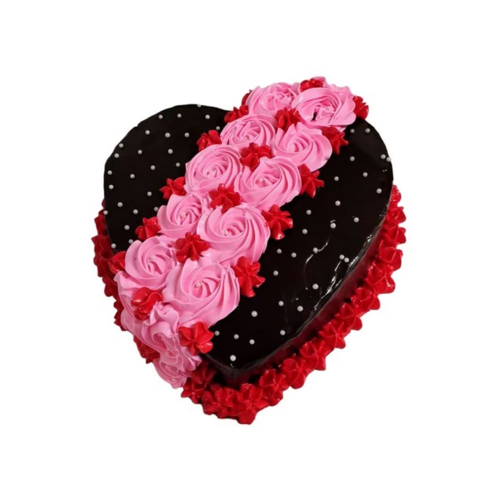 Cake rosas de corazón Dulcecito (para 15 personas) - Imagen 1