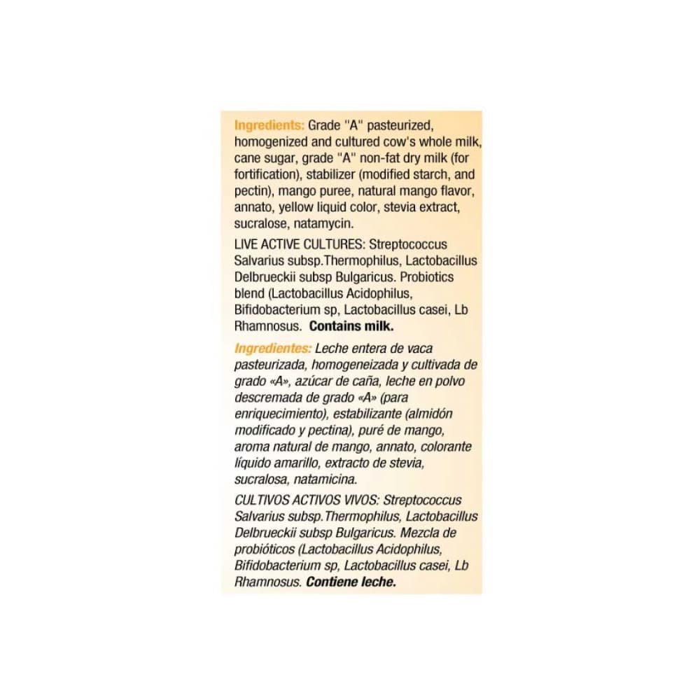 Yogurt de mango con probióticos Yeya (2 x 1.54 L) - Miniatura 3