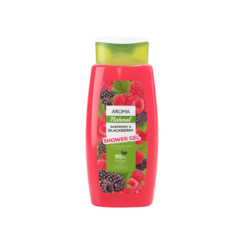Gel de baño de frambuesa y mora Aroma Natural (400 ml) - Imagen 1