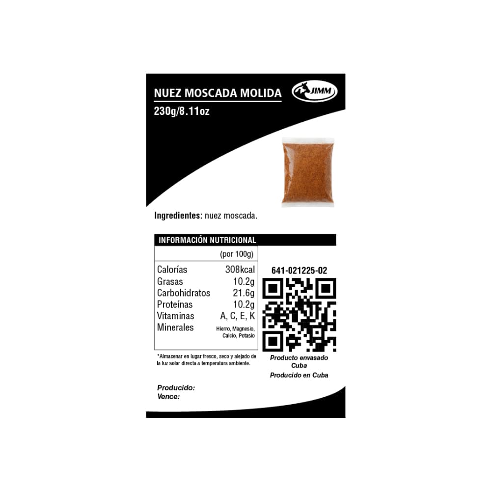 Nuez moscada molida Jimm (230 g / 8.11 oz) - Miniatura 2