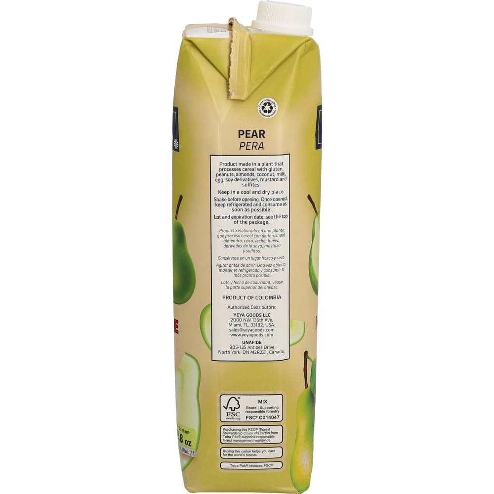 Néctar de pera YEYA (6 x 1 L / 33.8 fl oz) - Miniatura 3
