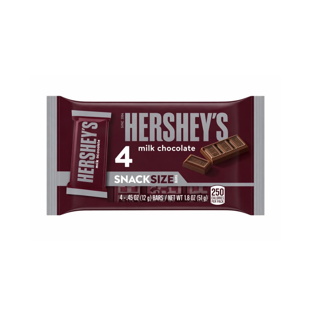 Barras de chocolate con leche tamaño snack Hershey's (4 x 12 g) - Miniatura 1