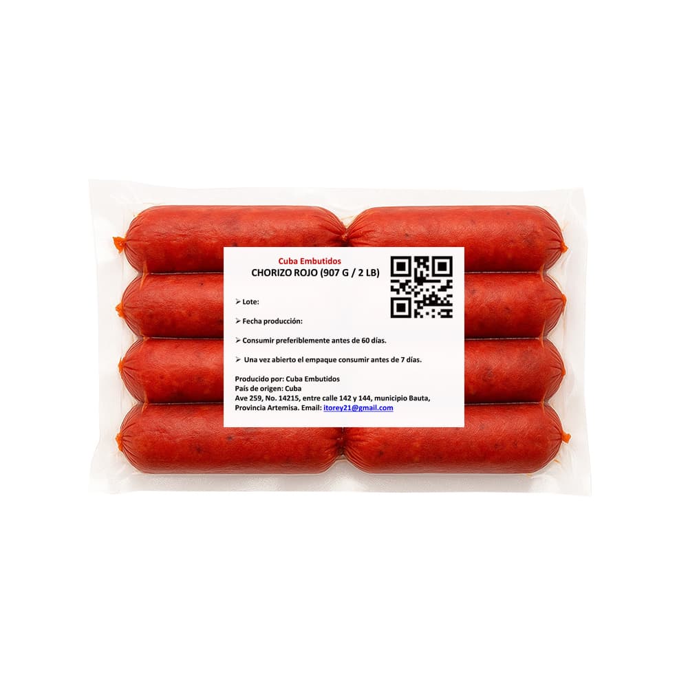 Chorizo rojo Cuba Embutidos (907 g / 2 lb) - Miniatura 2