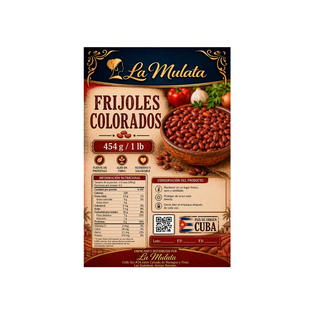 Frijoles colorados La Mulata (454 g / 1 lb) - Miniatura 2