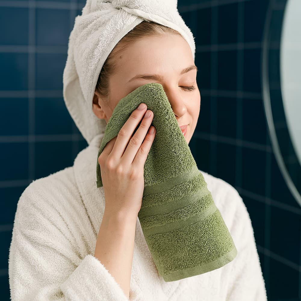 Toalla verde claro Yara (30 x 30 cm) - Miniatura 4