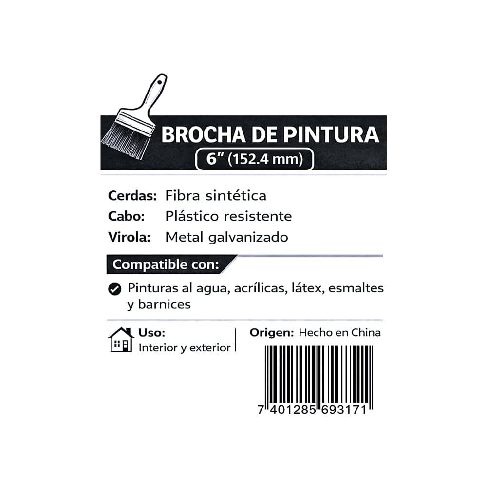 Brocha para pintar de 6” SPC - Miniatura 4