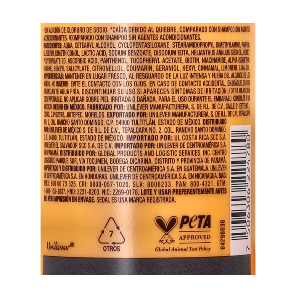 Crema para peinar prebióticos + biotina Sedal (300 ml) - Miniatura 4