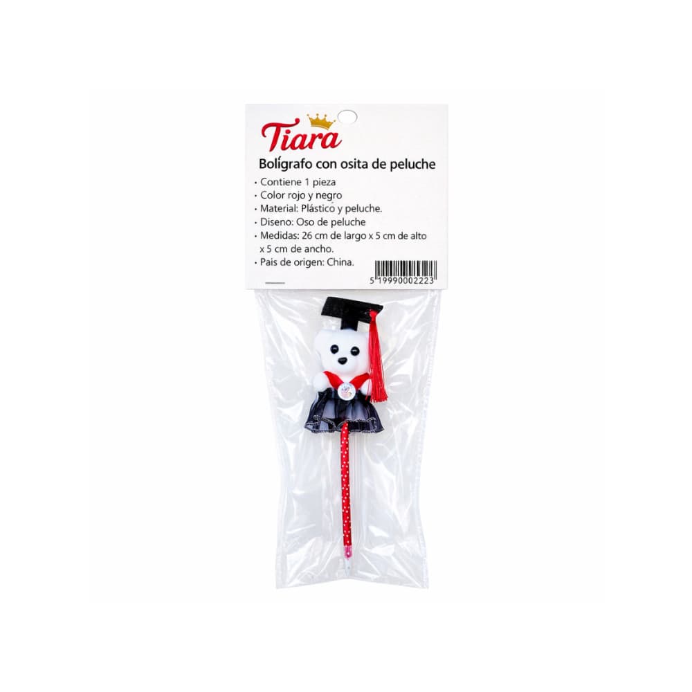Bolígrafo con osita de peluche Tiara - Miniatura 2