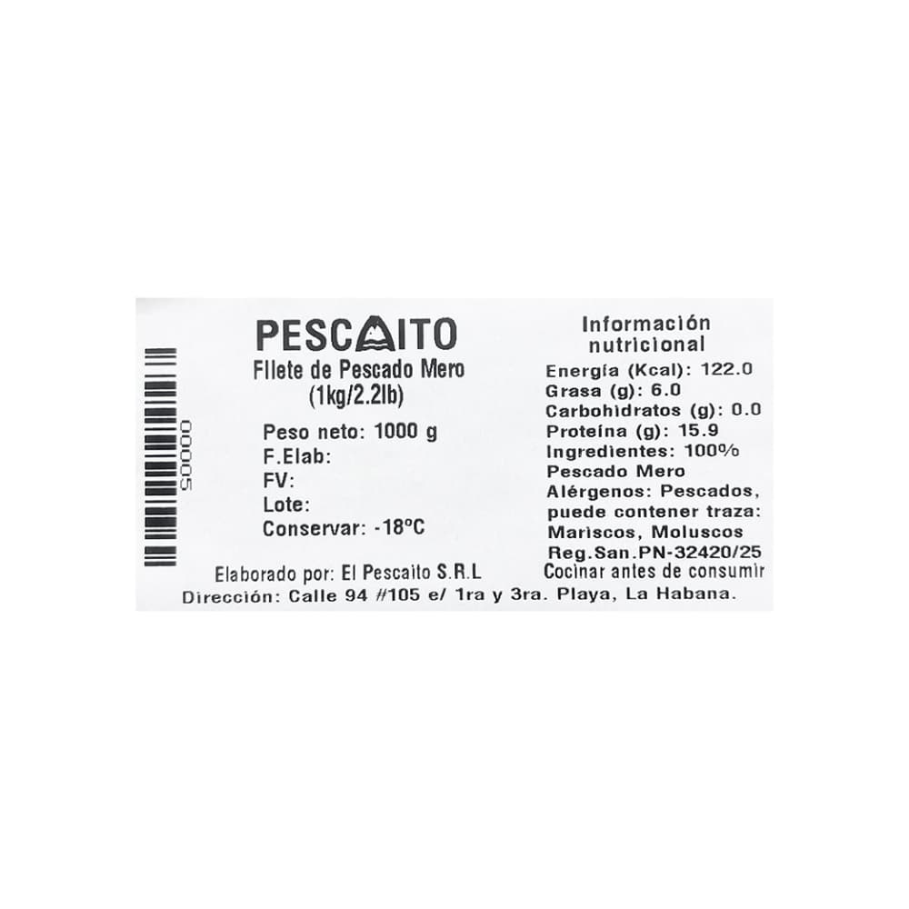 Filete de pescado mero Pescaito (1 kg / 2.2 lb) - Miniatura 4