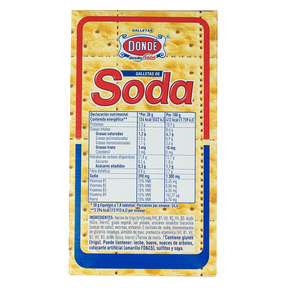 Galletas de soda Dondé (800 g / 1.76 lb) - Miniatura 3