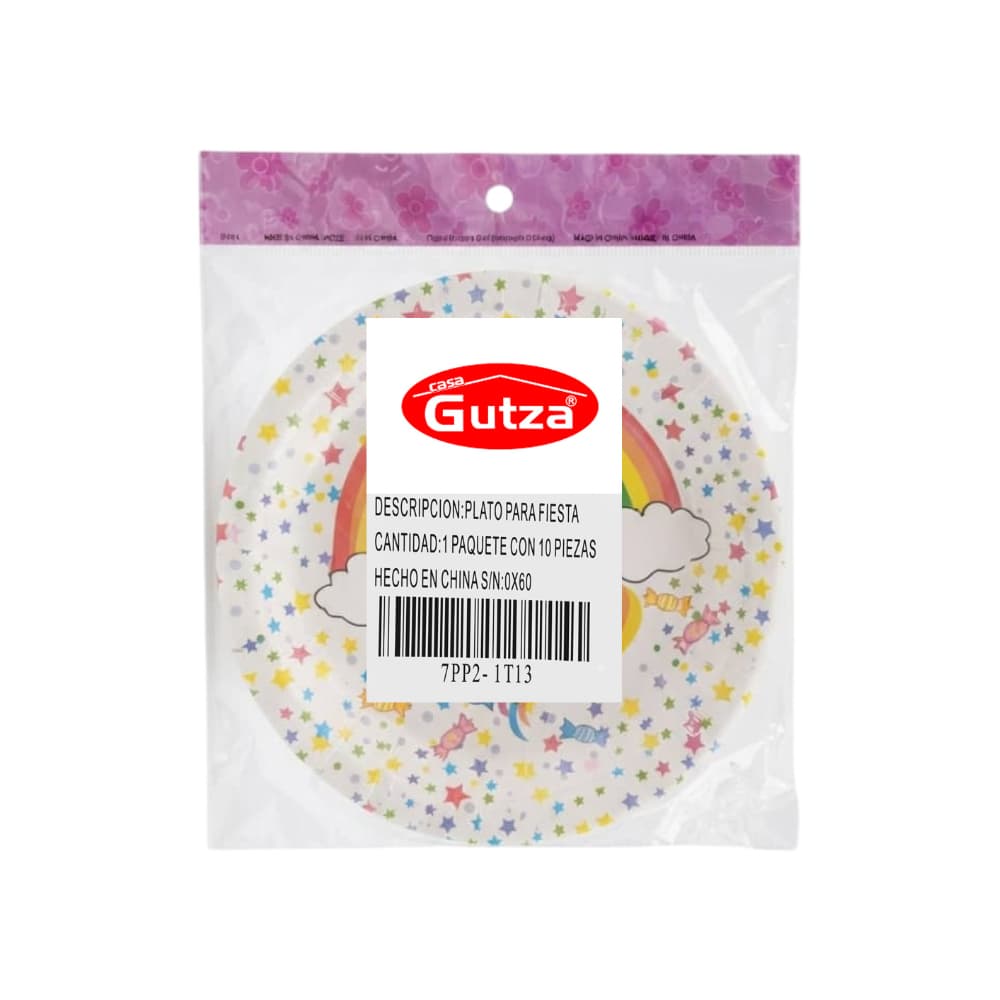 Juego de platos desechables con temática de unicornio Gutza (10 u) - Miniatura 3