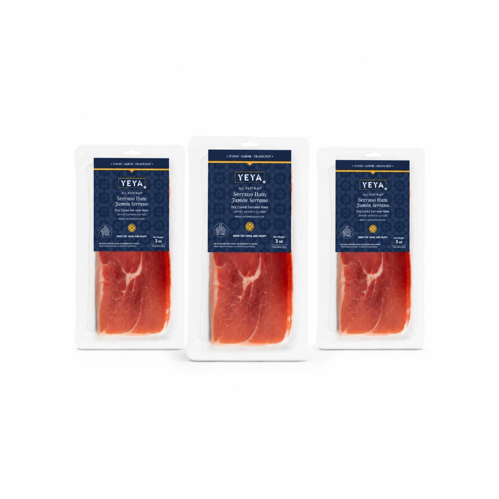 Jamón Serrano en lonchas YEYA (3 x 85 g / 3 oz) - Miniatura 1