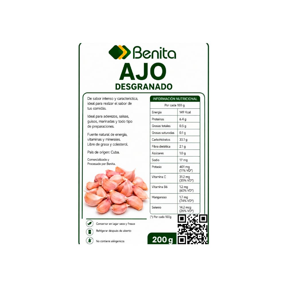 Ajo desgranado Benita (200 g / 7.05 oz) - Miniatura 2