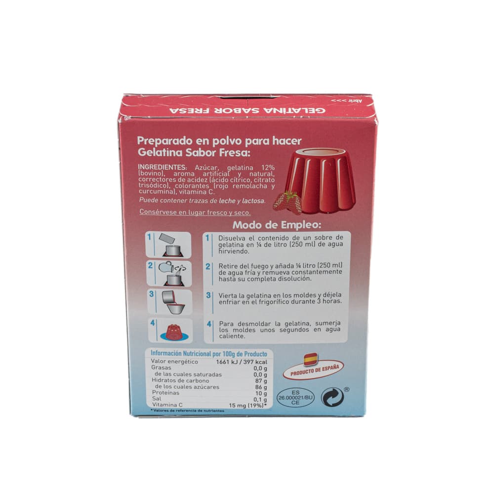 Gelatina sabor fresa (5 x 2 x 85 g / 3 oz) - Miniatura 3