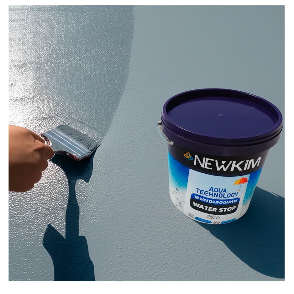 Impermeabilizante gris a base de resina elastomérica Newkim (20 kg / 44 lb) - Miniatura 4