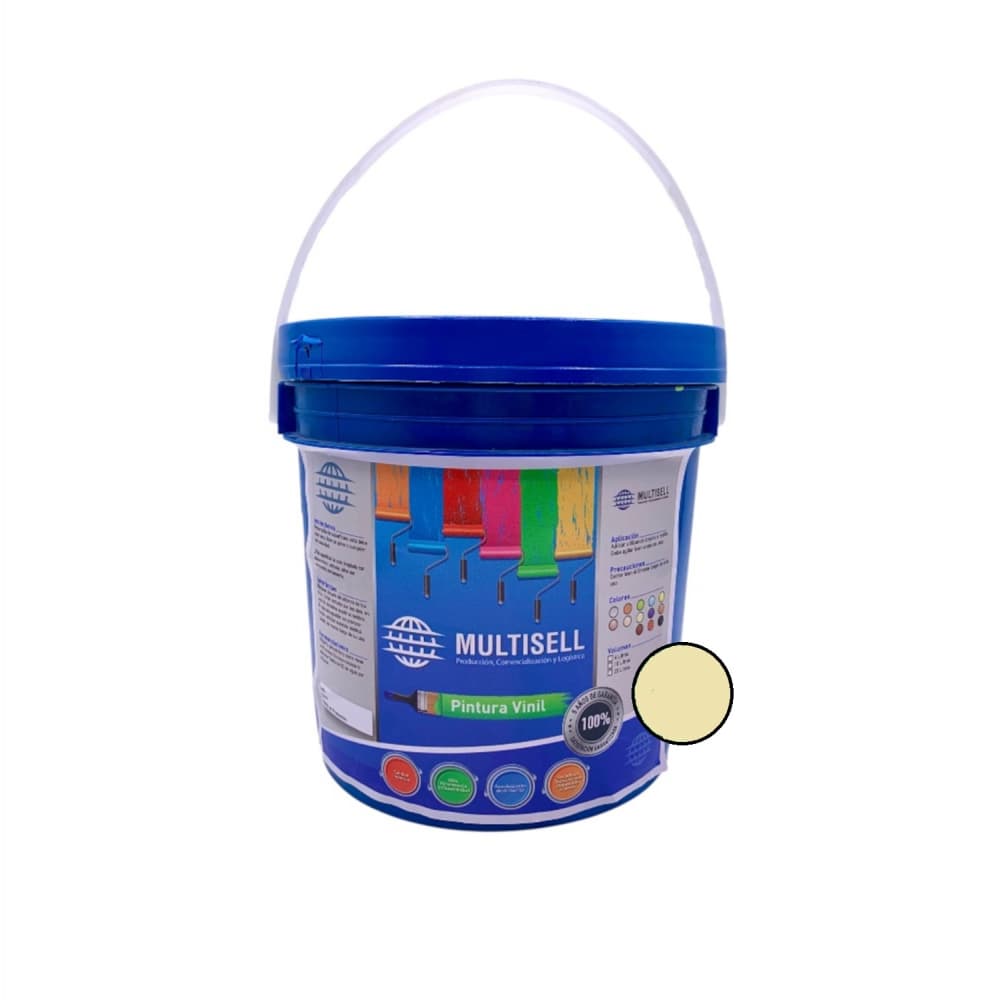Pintura vinil color marfil Multisell (4 L) - Imagen 1