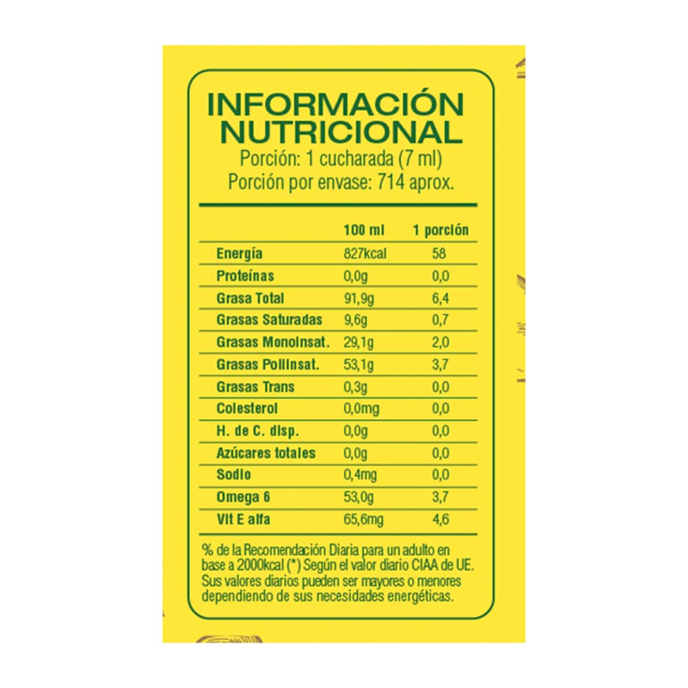 Aceite de girasol Kada (5 L) - Miniatura 3