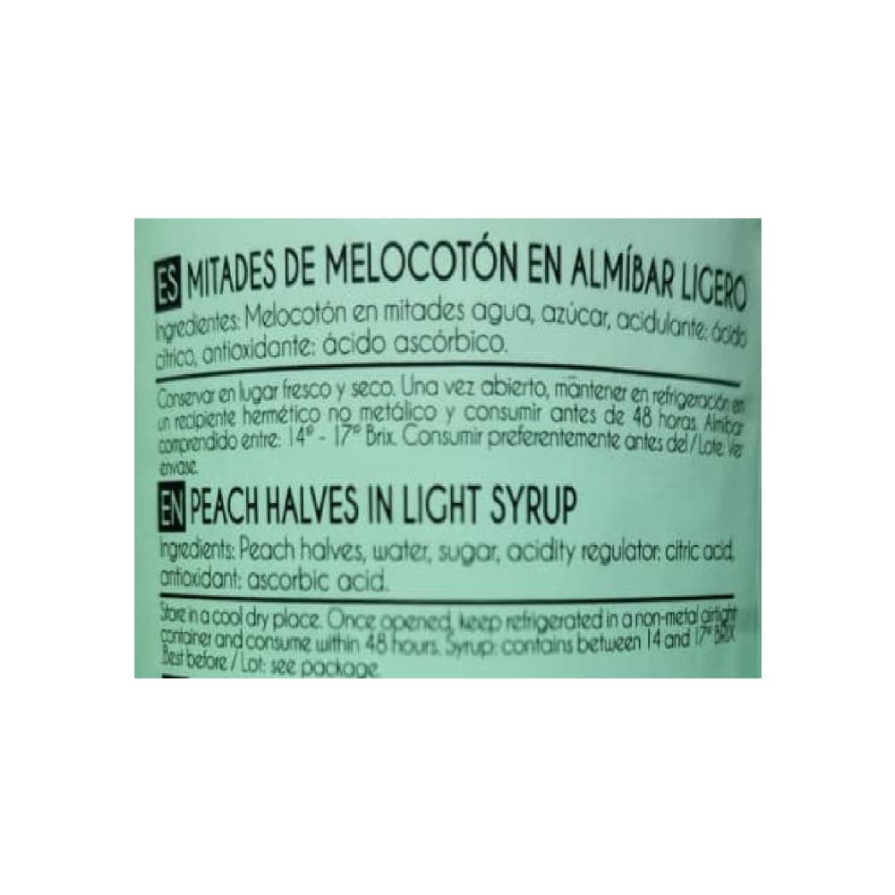 Mitades de melocotón en almíbar Mocitos (840 g / 1.85 lb) - Miniatura 4
