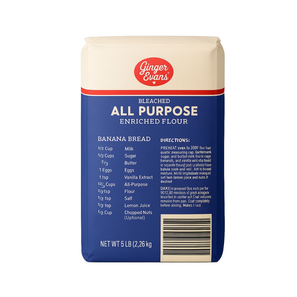 Harina enriquecida multiusos Ginger Evans (2.26 kg / 5 lb) - Miniatura 3