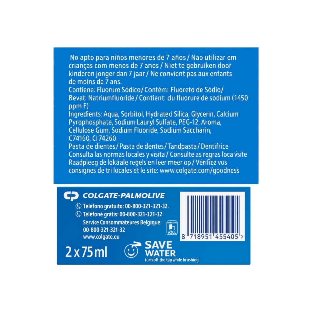 Pasta de dientes triple acción sabor menta intenso Colgate (2 x 75 ml) - Miniatura 3