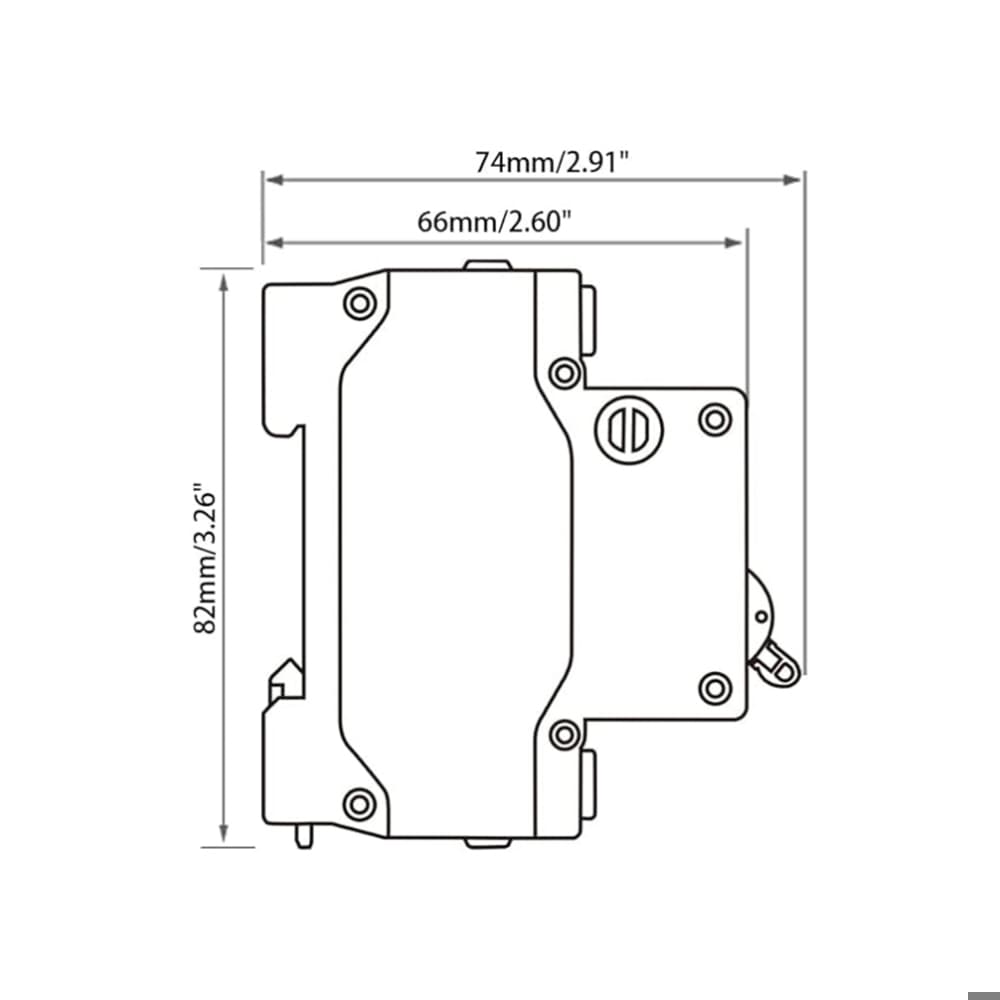 Interruptor - breaker - termomagnético de 1 polo tipo europeo 10 A Troen - Miniatura 2