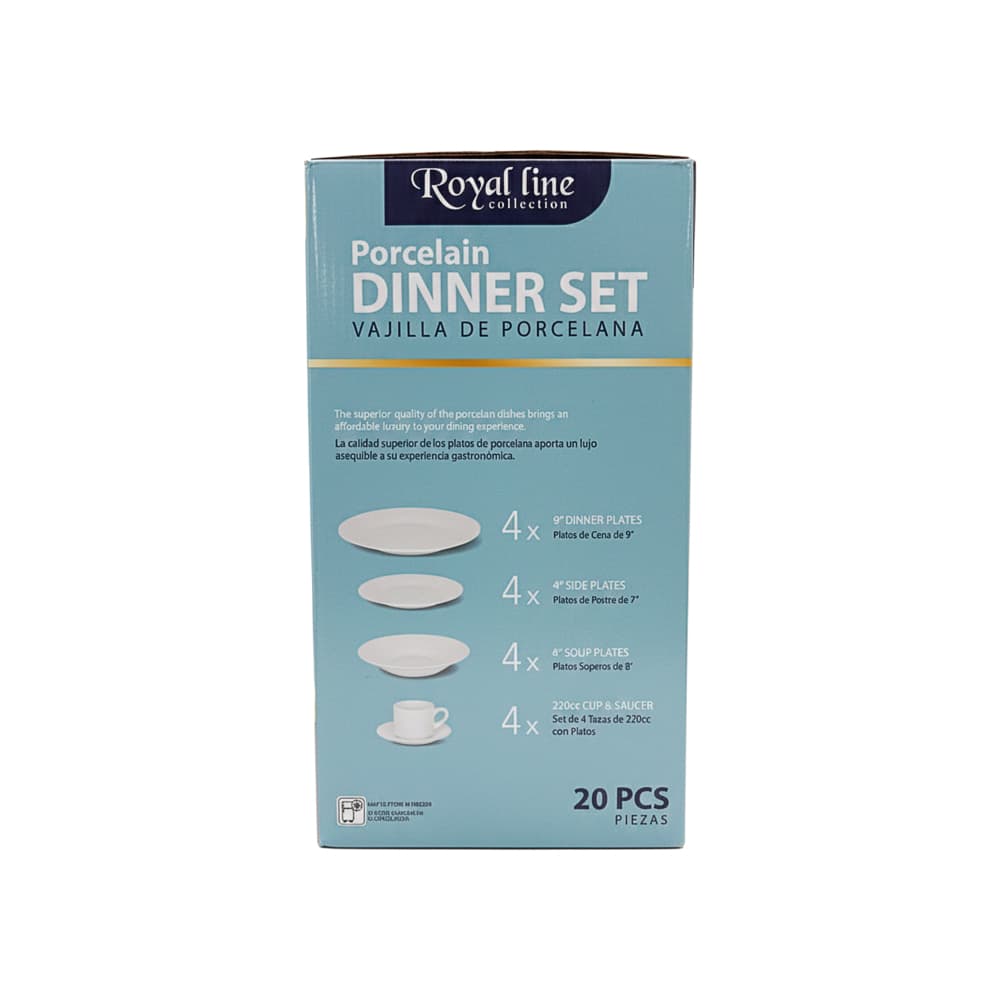 Set de 20 unidades de vajilla de porcelana Royal Line Collection - Miniatura 3