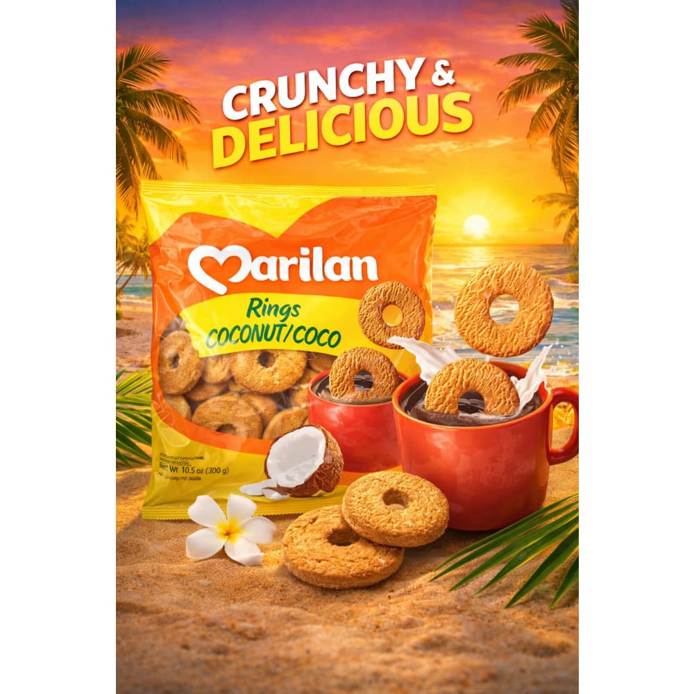 Galleta de coco con forma de rosquilla Rings Marilan (300 g / 10.58 oz) - Miniatura 4