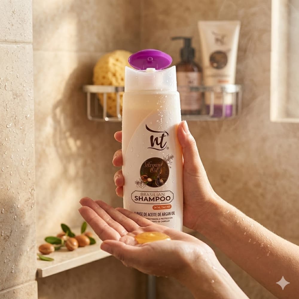 Champú sin sal a base de aceite de argán Brazilian Wow NT (500 ml / 17.6 fl.oz) - Miniatura 4