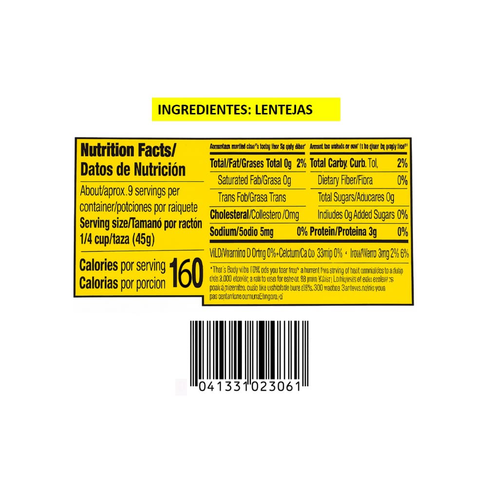 Lentejas Goya (397 g / 14 oz) - Miniatura 3
