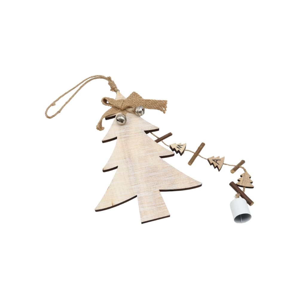 Colgante de madera árbol de navidad con lazo Casa y Menaje - Miniatura 2