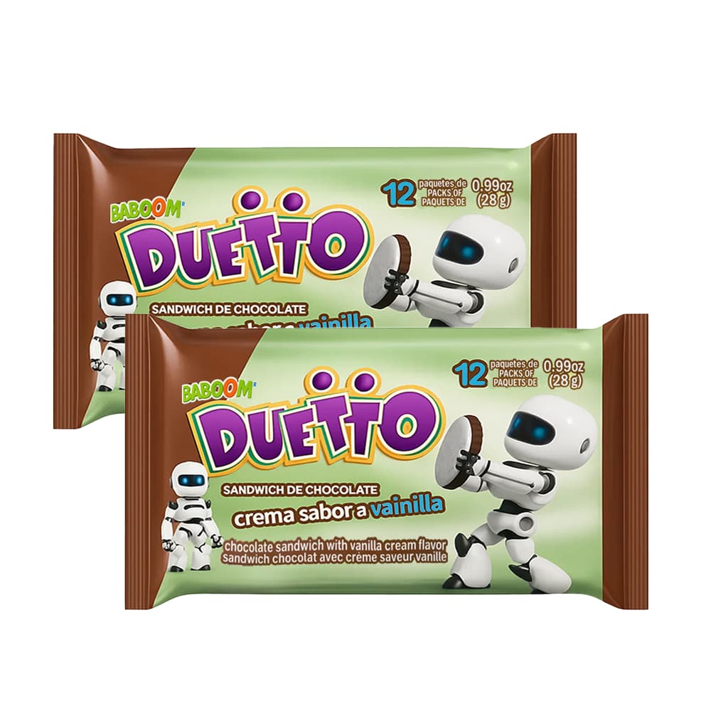 Combo de galletas dulces de vainilla rellenas de chocolate (x2) - Imagen 1