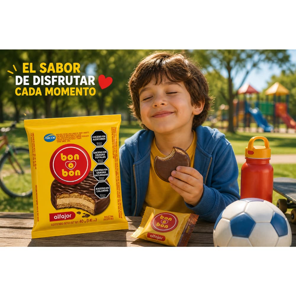 Alfajor relleno de maní Bon o Bon Arcor (40 g / 1.41 oz) - Miniatura 5