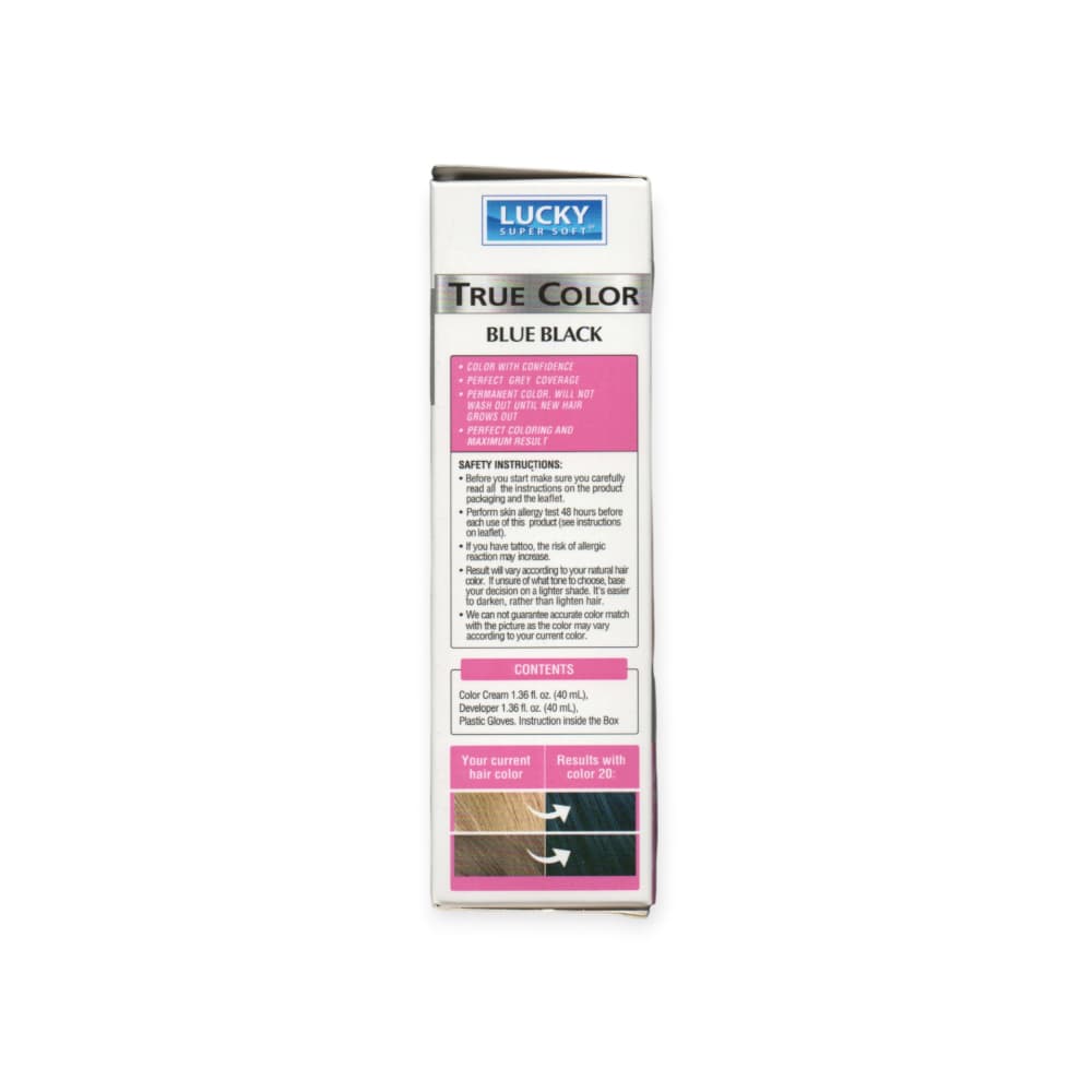 Tinte de cabello para mujer color negro azul #20 Lucky Super Soft (40 ml / 1.36 fl. oz) - Miniatura 2