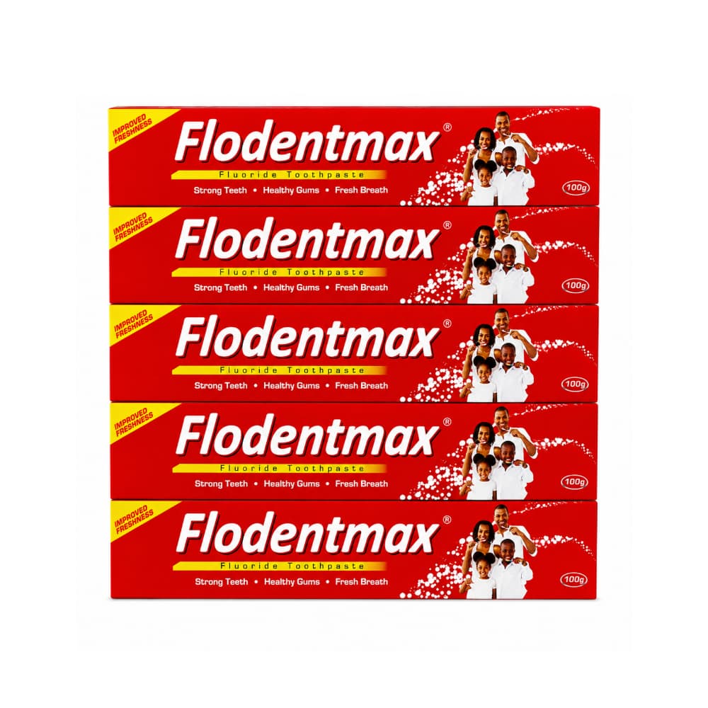 Cepillo y pasta dental con flúor Flodentmax (5 x 100 g / 3.5 oz) - Miniatura 1