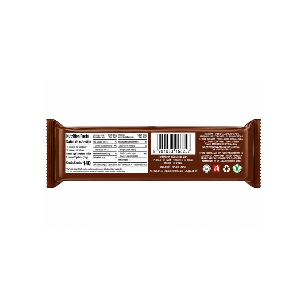 Galletas sándwich con crema sabor chocolate Britannia Tiger (75 g / 2.64 oz) - Miniatura 2