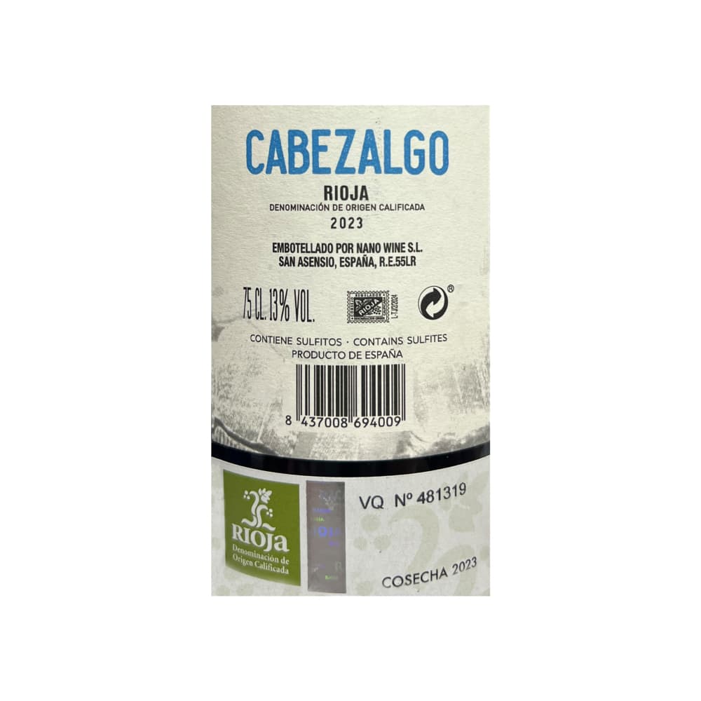 Vino tinto rioja Cabezalgo (750 ml) - Miniatura 2
