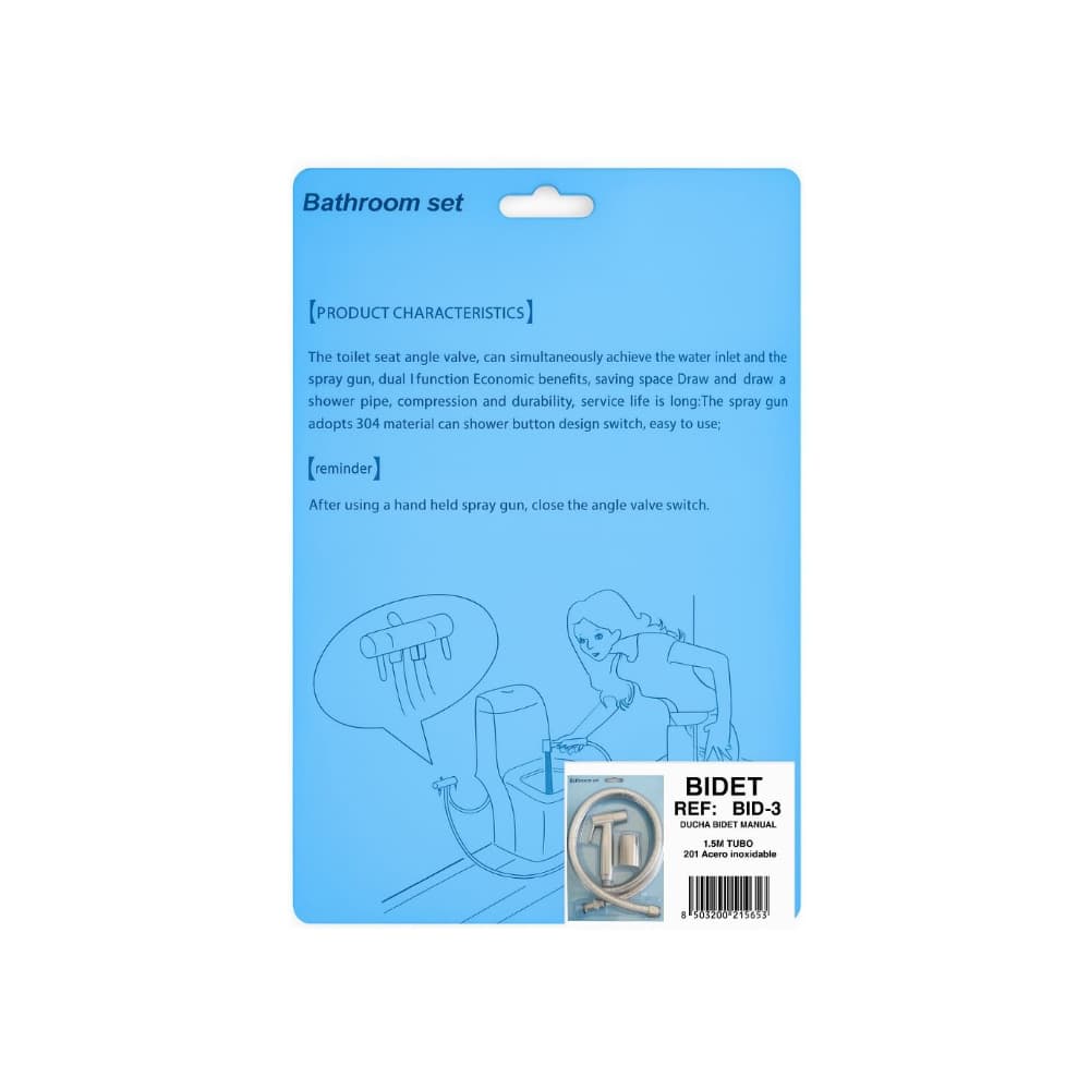 Ducha bidet manual 1.5 m acero inoxidable BID-3 P53 - Miniatura 3