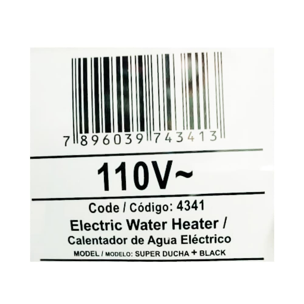 Super ducha eléctrica color negro 3200 W Fame - Miniatura 4