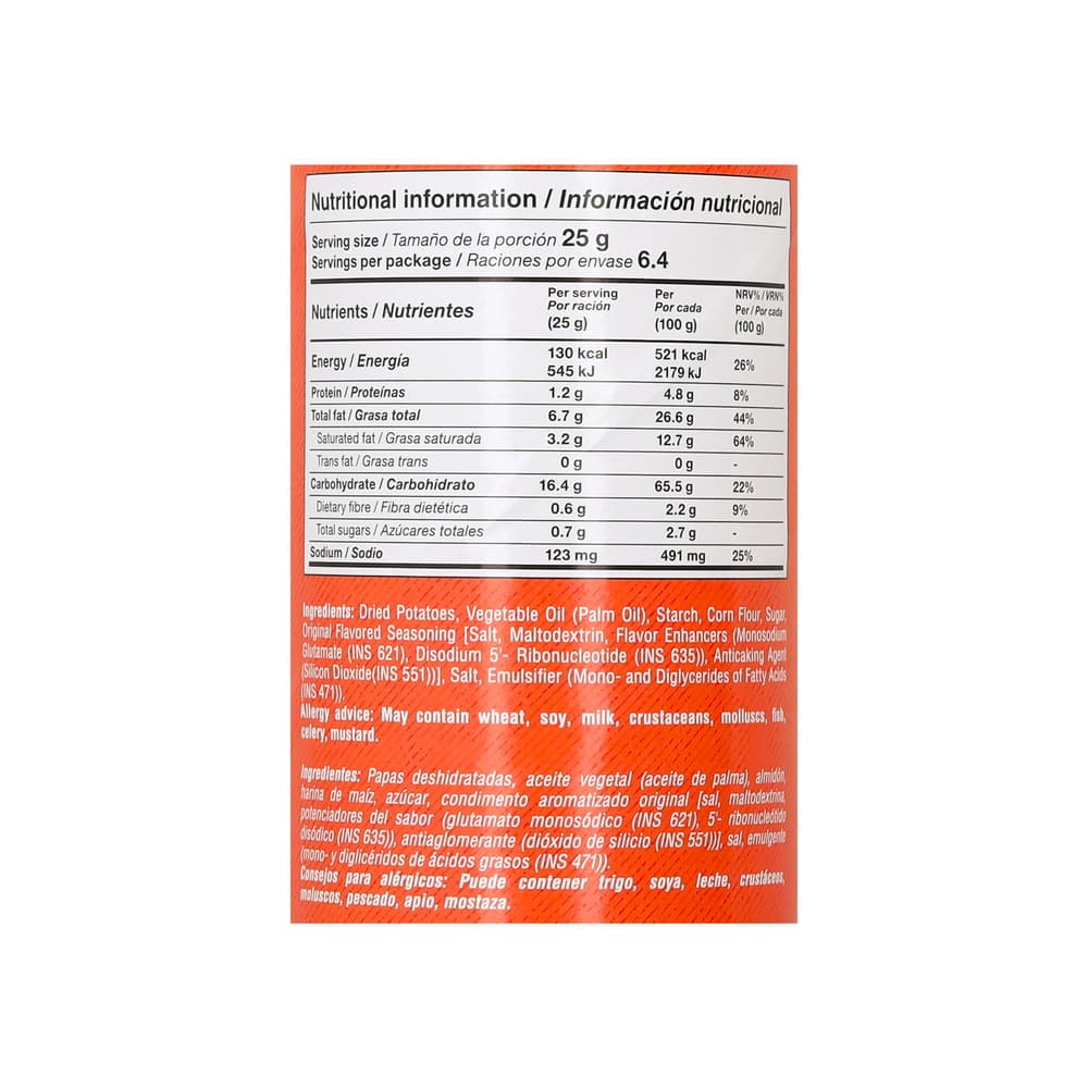 Papas fritas crujientes sabor original YEYA (14 x 160 g / 5.64 oz) - Miniatura 2