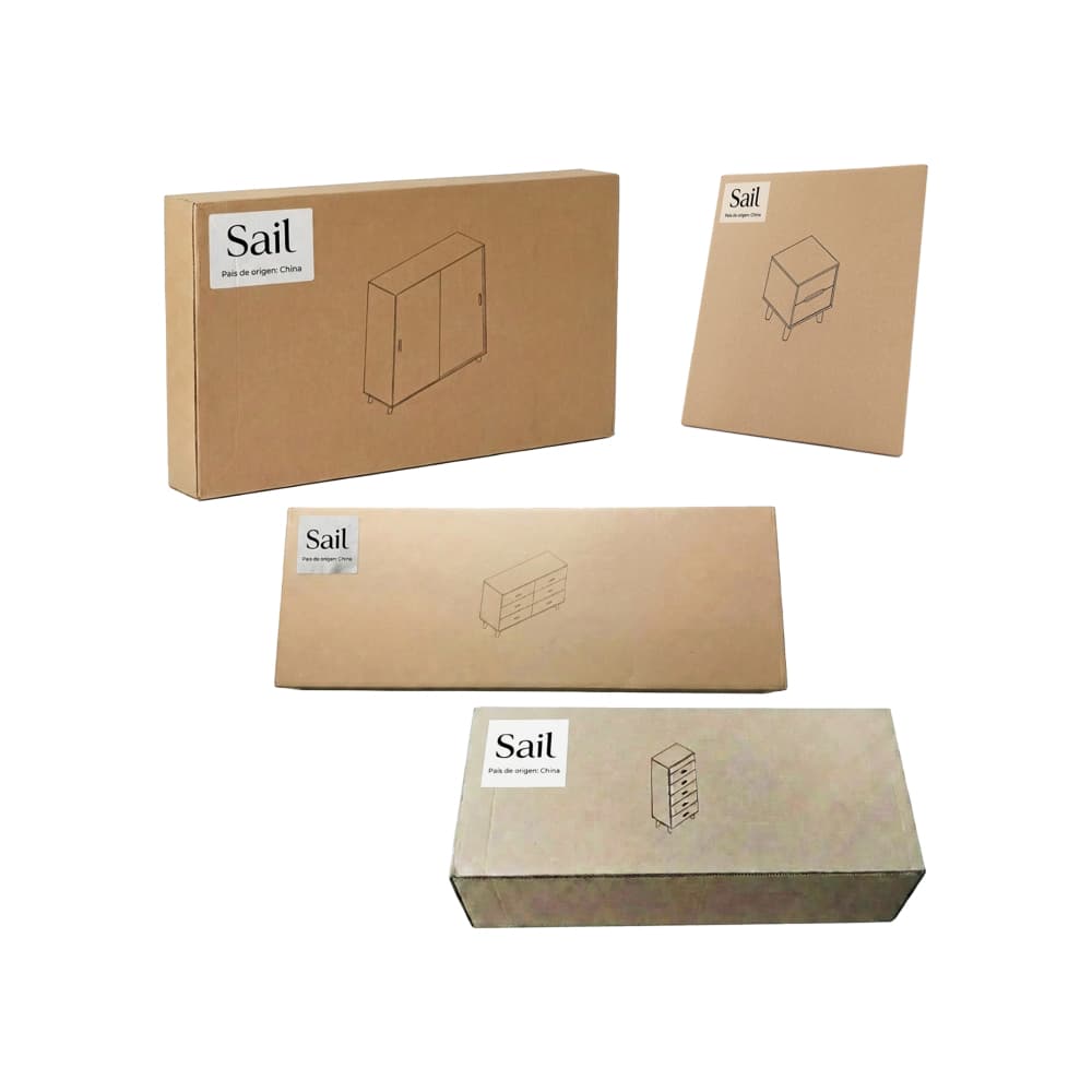 Juego de cuarto #3 Sail: armario + gavetero alto + gavetero tipo cómoda + 2 mesitas de noche - Miniatura 2