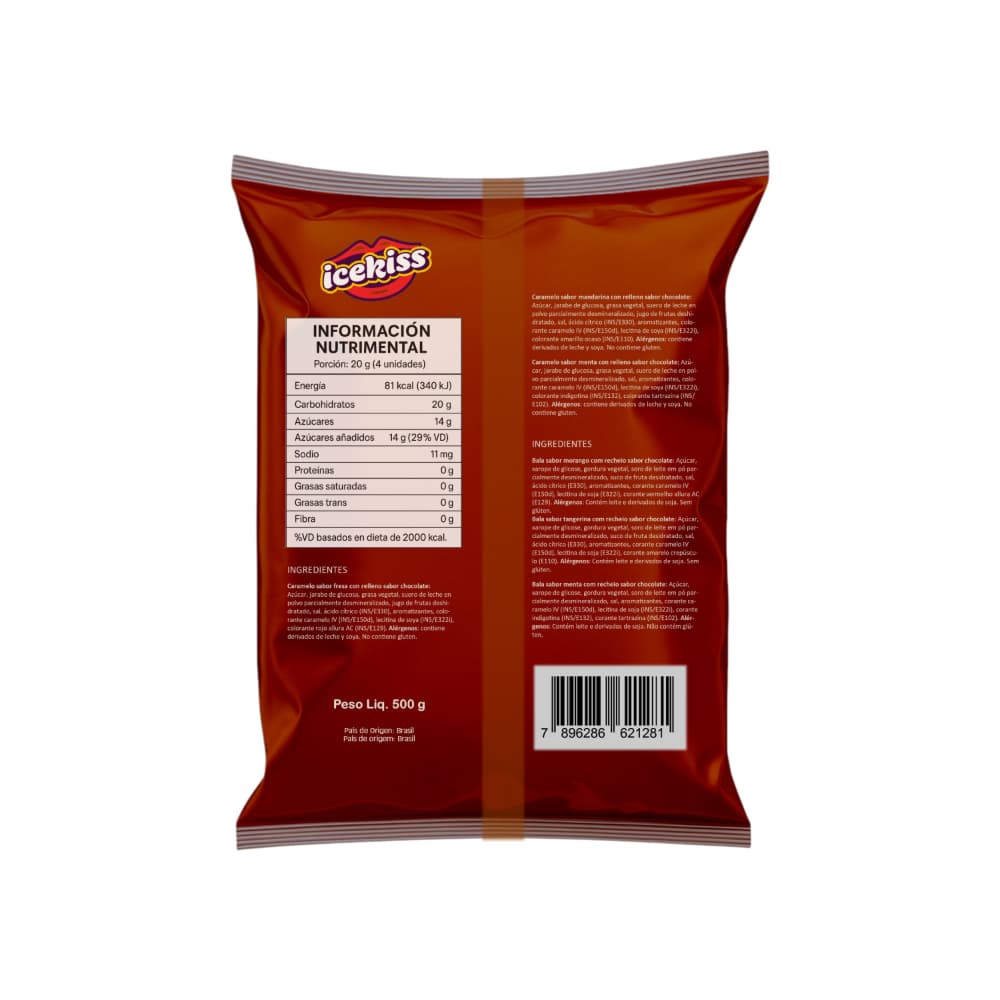 Caramelos surtidos con chocolate Tentación Icekiss (500 g / 1.1 lb) - Miniatura 2