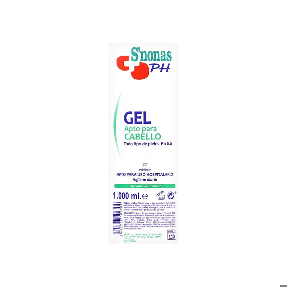 Gel de baño apto para cabello S'nonas (1 L) - Miniatura 3