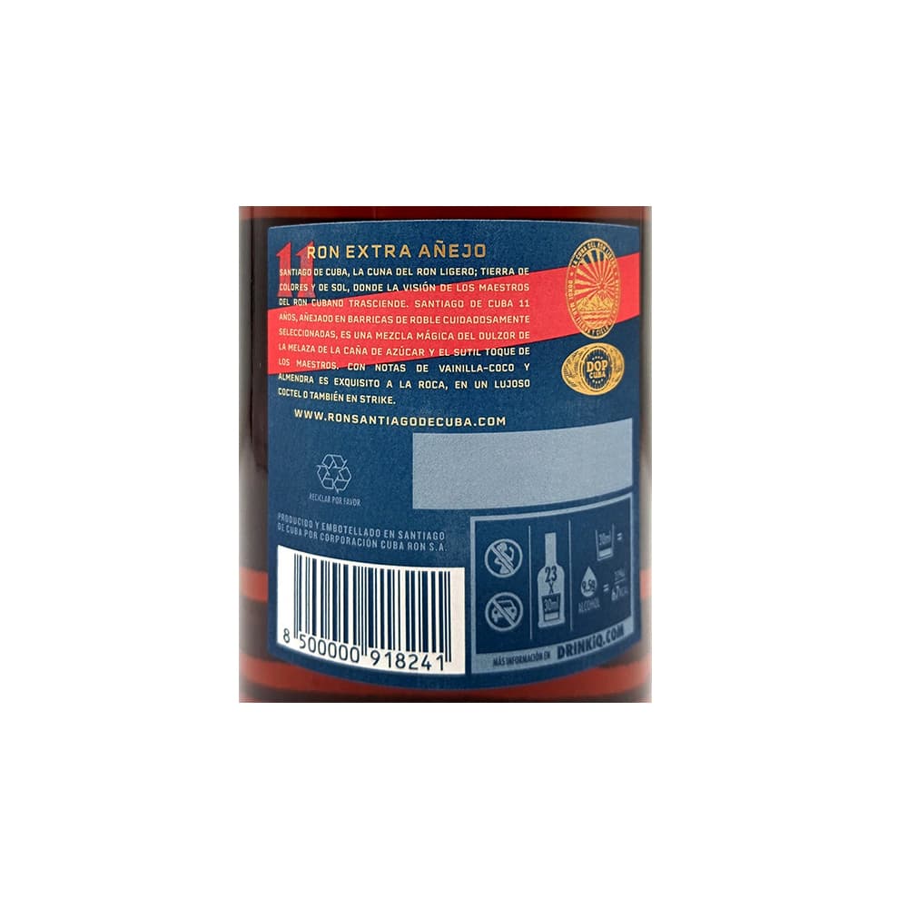 Ron extra añejo 11 años Santiago de Cuba (700 ml) - Miniatura 3