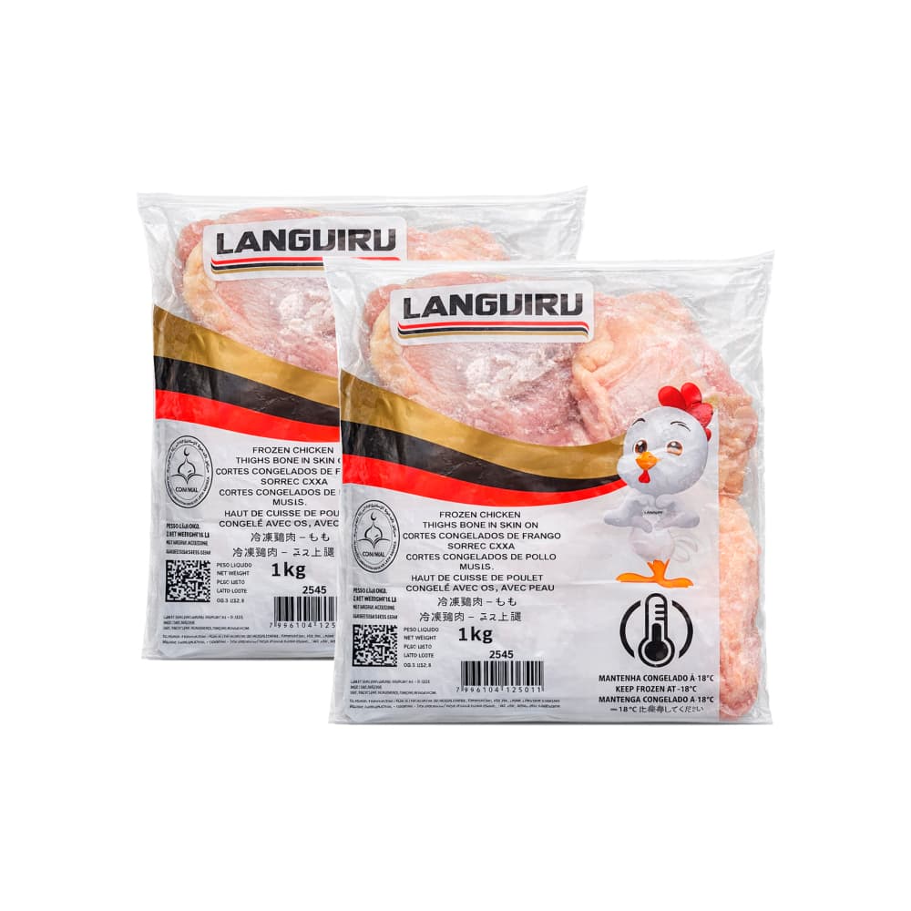 Cortes - encuentro - de pollo congelados con carcasa trasera Languiru (2 x 1 kg / 2.2 lb) - Miniatura 1