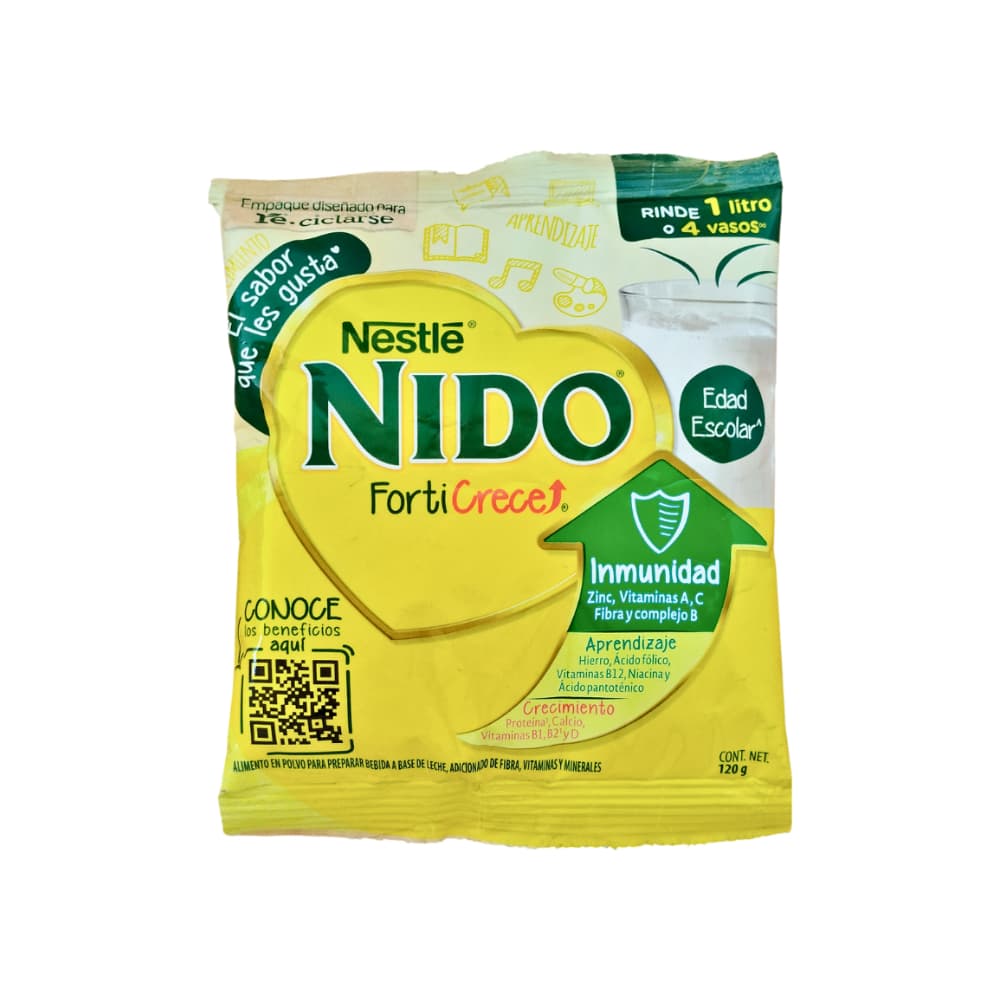 Leche en polvo parcialmente descremada acondicionada con fibra, minerales y vitaminas Nestlé (120 g / 4.23 oz) - Miniatura 4