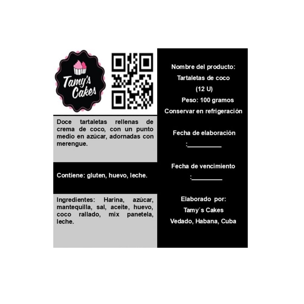 Tartaletas de coco Tamys cake (12 U) - Miniatura 4